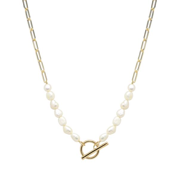 FRESH WATER PEARL TOGGLE CLASP NECKLACE
