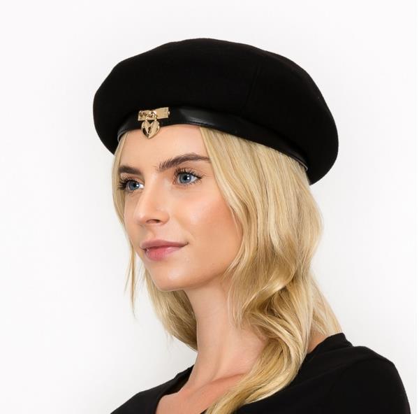 ELEGANT HEART LOCK BERET BRITISH VINTAGE HAT