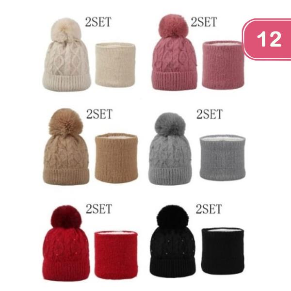FASHION SCARF AND HAT (12UNITS)