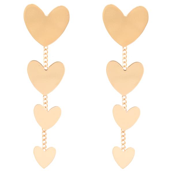 MULTI HEART LINK DROP EARRING