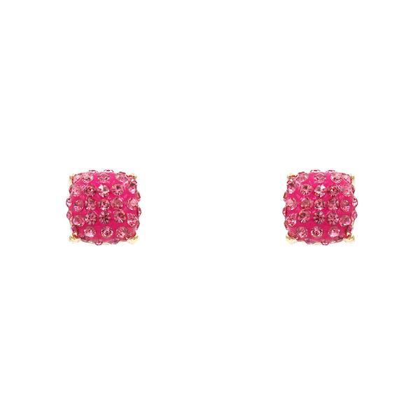 CRYSTAL BALL BEAD STUD EARRING