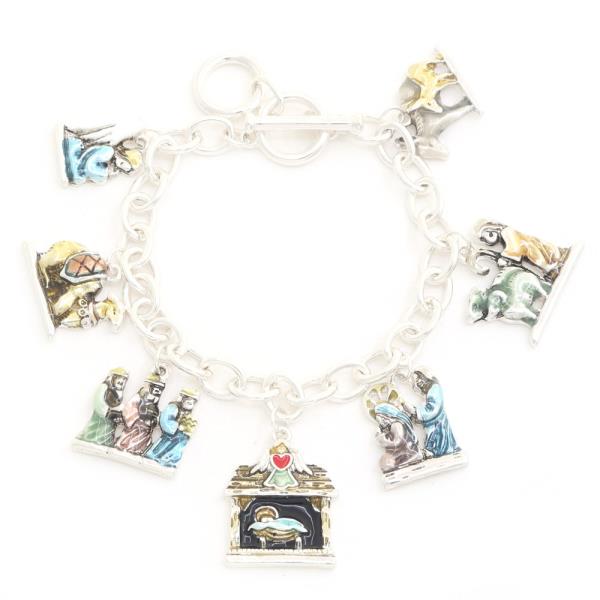 CHRISTMAS RELIGIOUS CHARM BRACELET