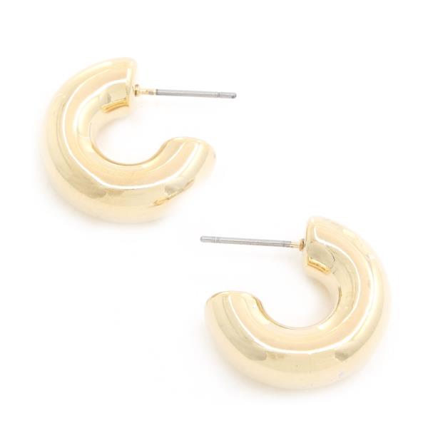 SODAJO PIPE GOLD DIPPED EARRING