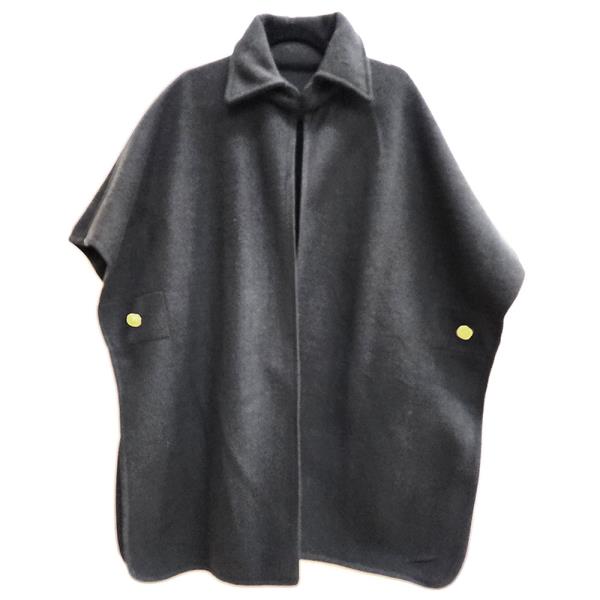 COLLAR SIDE BUTTON FRONT PONCHO