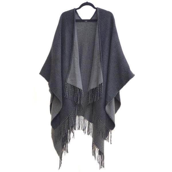 FASHION EDGE TASSEL SHAWL RUANA