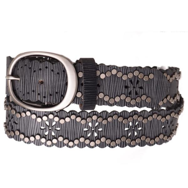 FAUX LEATHER WESTERN STYLE BELT