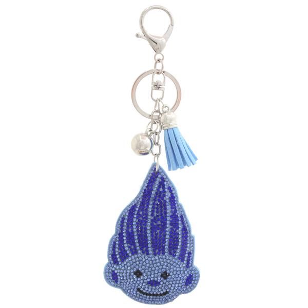 PUFFY RHINESTONE KEYCHAIN