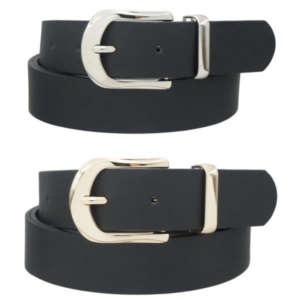 PLUS BASIC U BUCKLE METAL LOOP DUO BELT