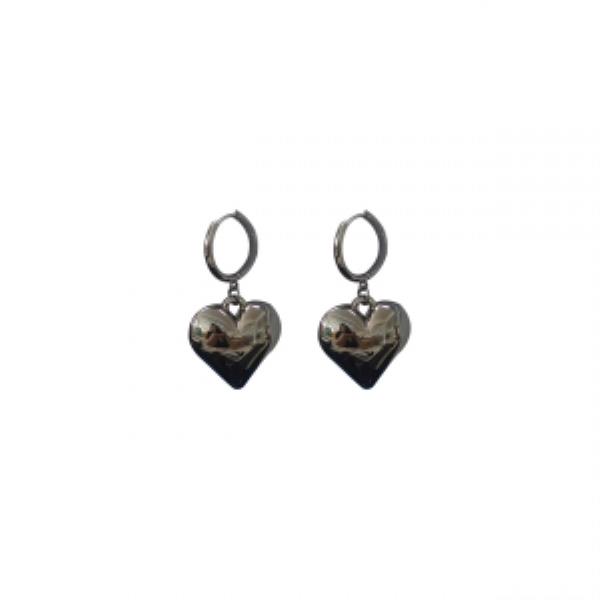 PUFFY HEART HUGGIES EARRING