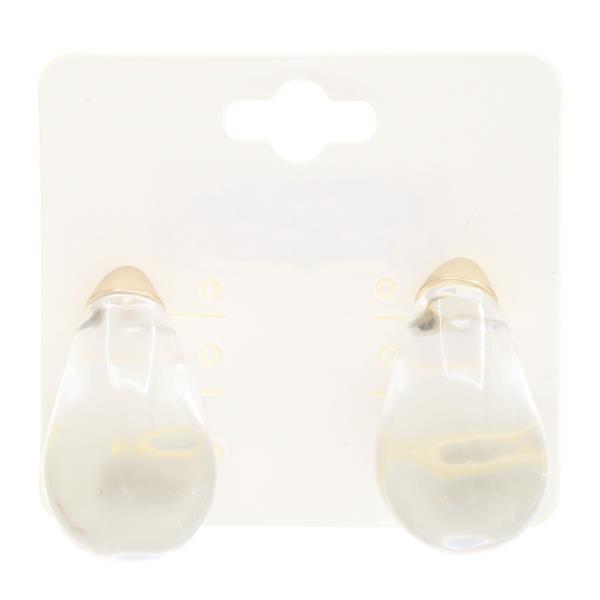 CLEAR DOME EARRING