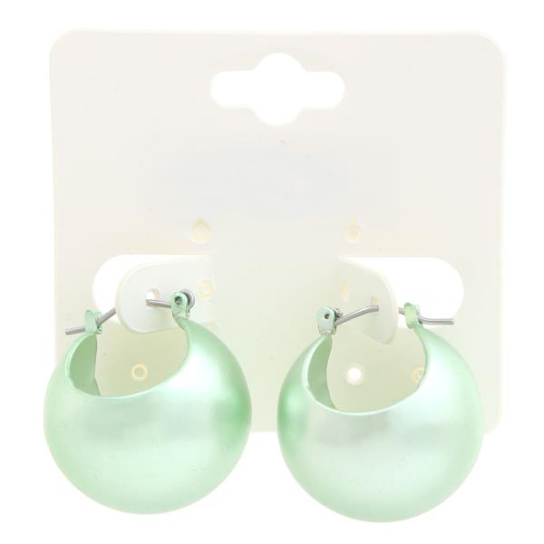 COLOR METAL ROUND EARRING