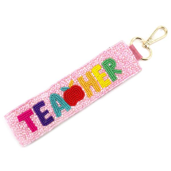 SEED BEAD TEACHER KEYCHAIN