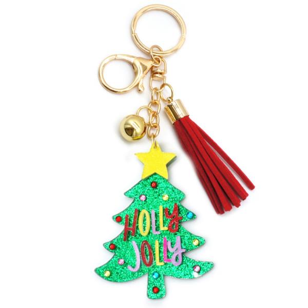 CHRISTMAS "HOLLY JOLLY" KEYCHAIN