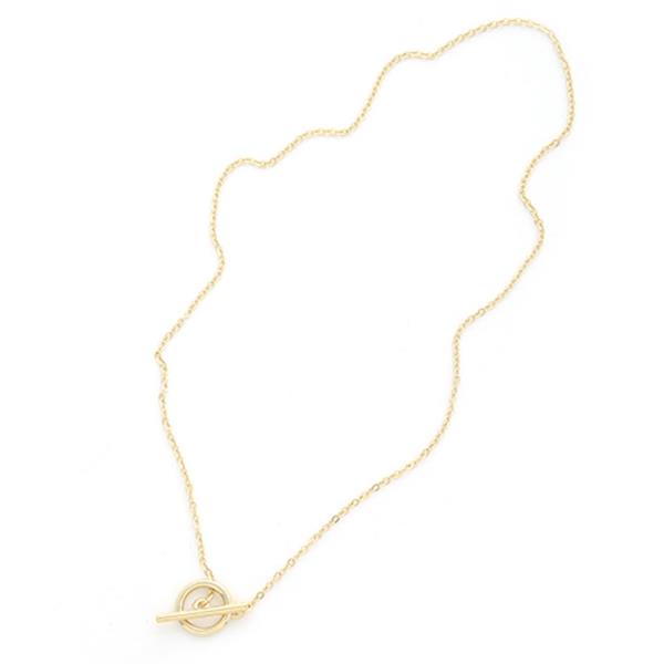SODAJO GOLD DIPPED BRASS TOGGLE CLASP NECKLACE