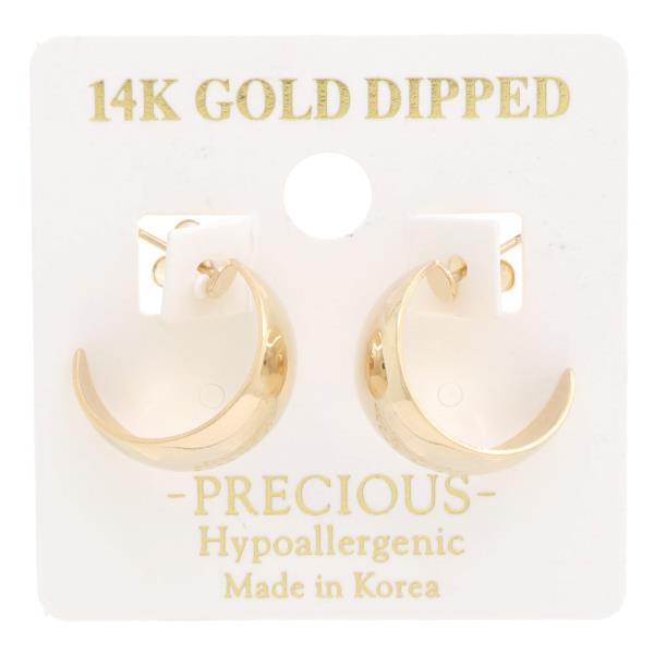 14K GOLD DIPPED WIDE OPEN CIRCLE HYPOALLERGENIC EARRING