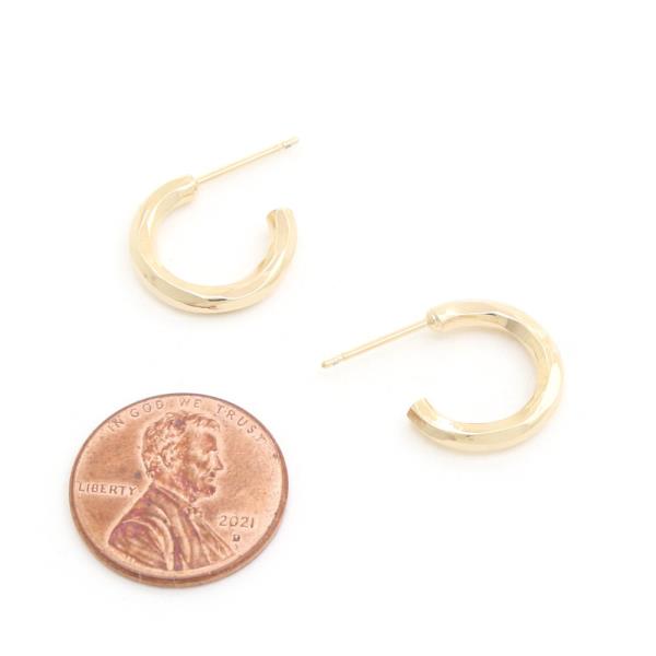14K GOLD DIPPED OPEN CIRCLE HYPOALLERGENIC EARRING