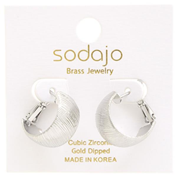 SODAJO GOLD DIPPED BRASS HUGGIE EARRING
