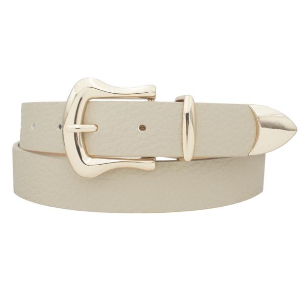 U BUCKLE PEBBLE PU BELT