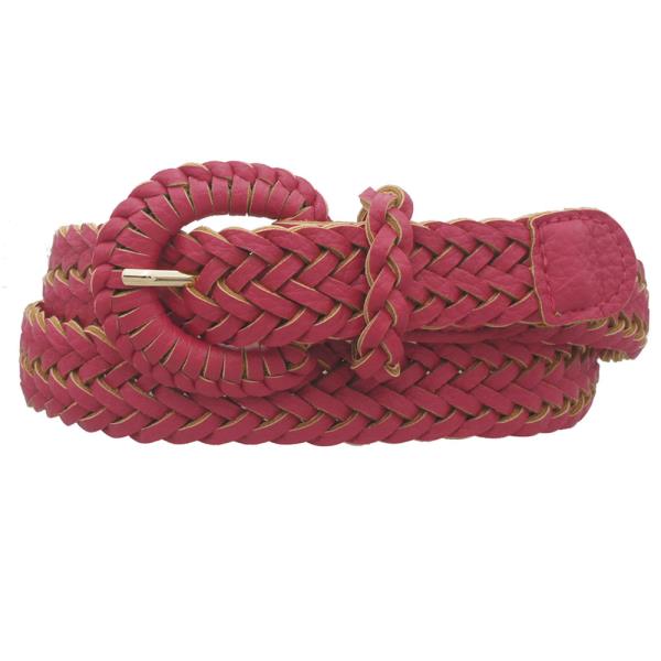 BRAIDED FAUX LEATHER BELT