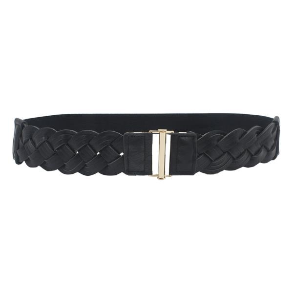 BRAIDED FRONT TUBE BUCKLE STRETCH BELT