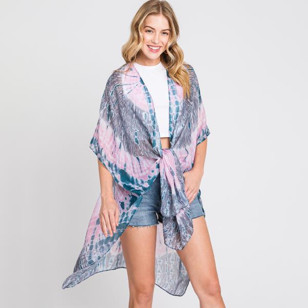 TIE DYE PRINT KIMONO