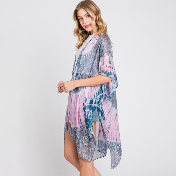 TIE DYE PRINT KIMONO