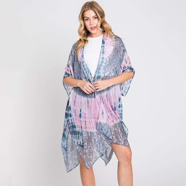 TIE DYE PRINT KIMONO