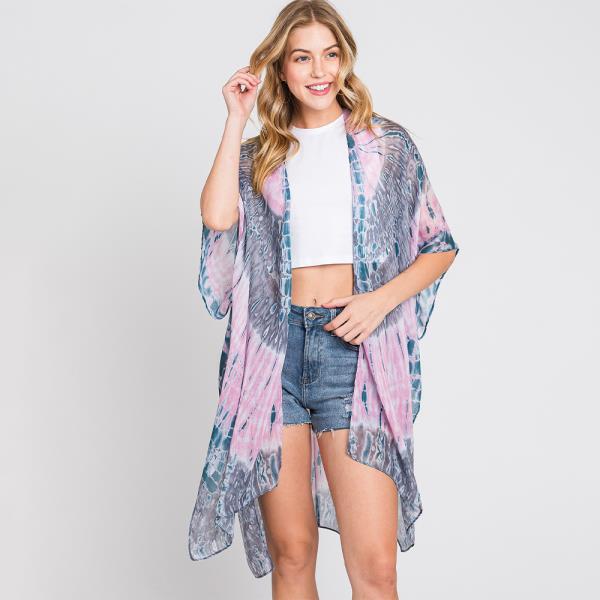 TIE DYE PRINT KIMONO