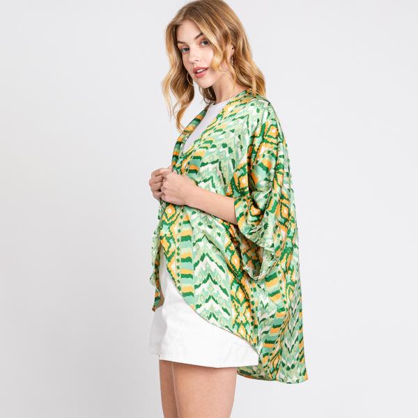 BOHO PRINT SLEEVE COVER UP CARDIGAN