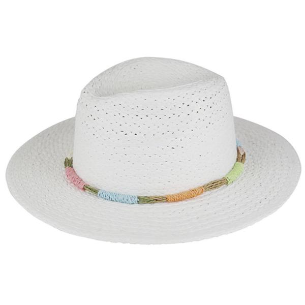 MULTI COLOR STRAW BAND STRAW HAT