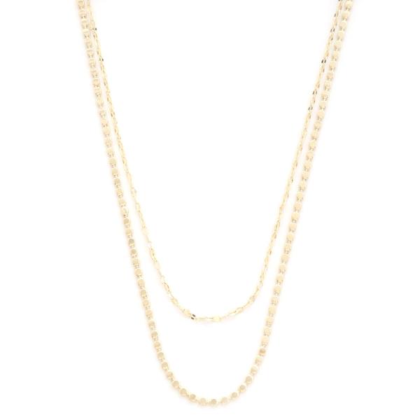 SODAJO ROUND LINK LAYERED NECKLACE