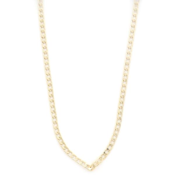 SODAJO V CURB LINK GOLD DIPPED NECKLACE