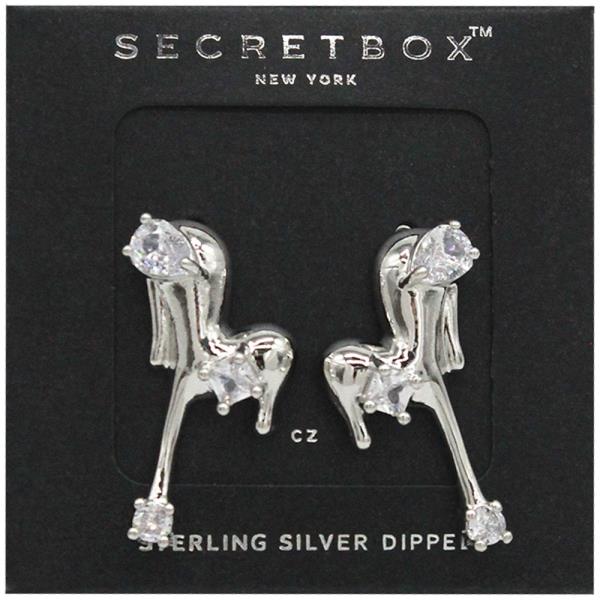 SECRET BOX 14K GOLD DIPPED CUBIC ORGANIC SHAPE EARRING