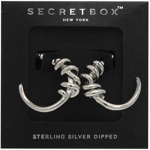 SECRET BOX 14K GOLD DIPPED  SWIRL HOOP EARRING