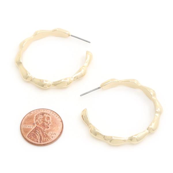 SODAJO BAMBOO LINK GOLD DIPPED EARRING