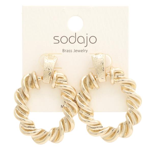 SODAJO TWISTED METAL GOLD DIPPED EARRING