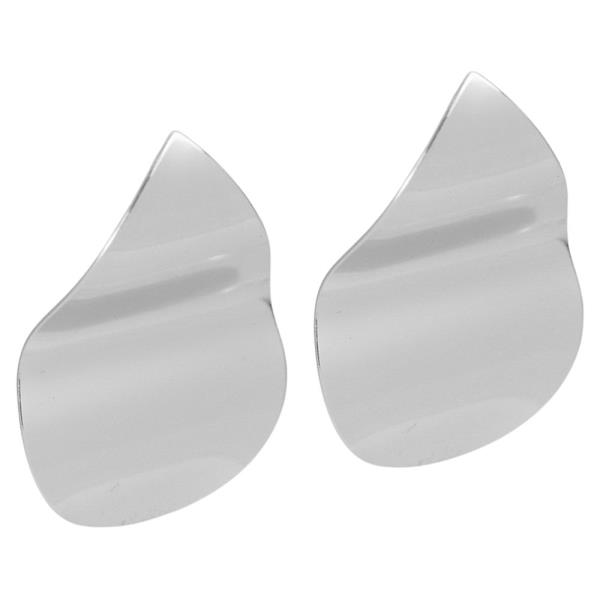 METAL CURVE WIDE EARRING