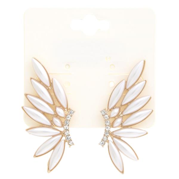 MARQUISE METAL RHINESTONE EARRING