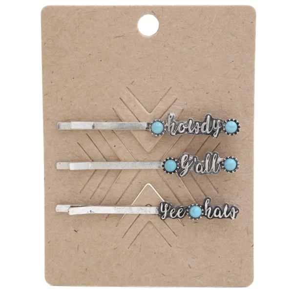 WESTERN HOWDY ASSORTED HAIR PIN SET