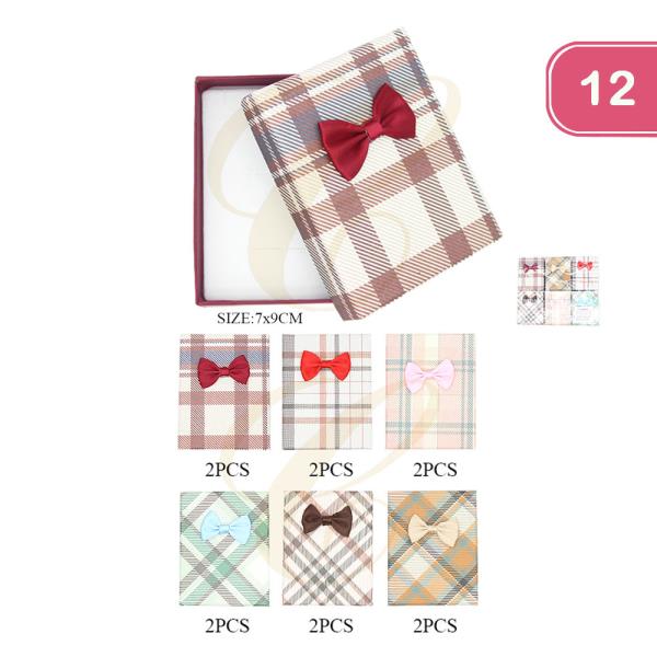 FASHION PATTERN GIFT BOX WITH A BOW TIE (12 UNITS)