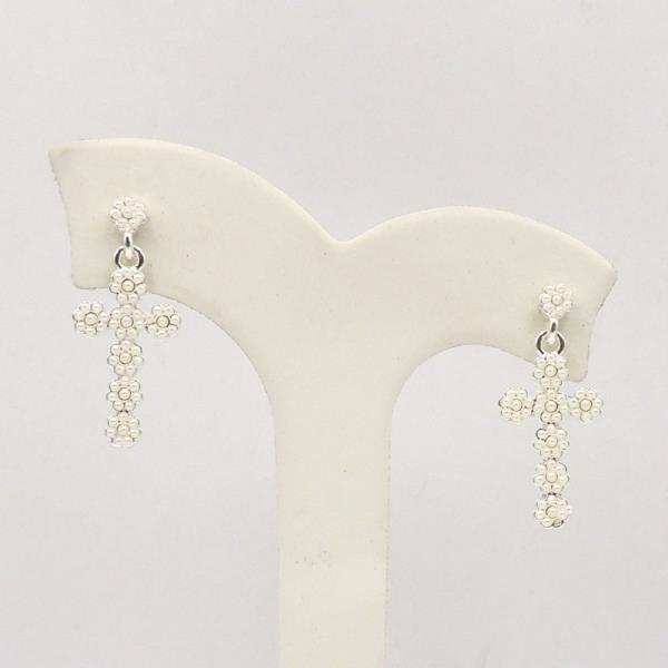 PEARL CROSS EARRINGS