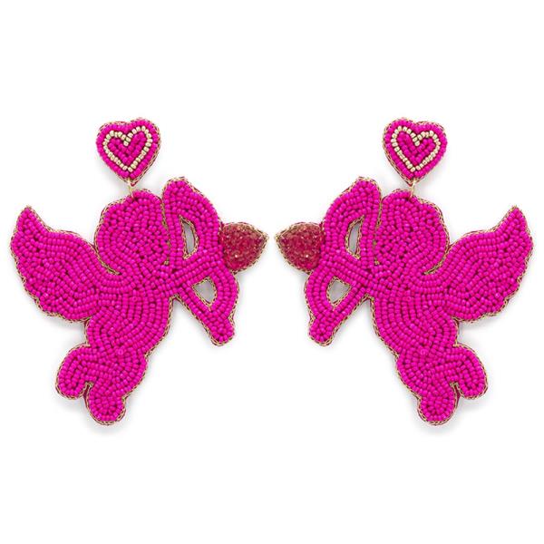 SEED BEAD CUPID EARRING