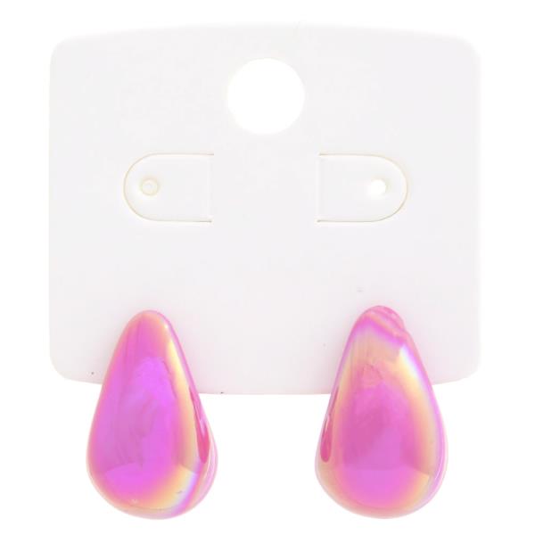 TEARDROP DOME EARRING