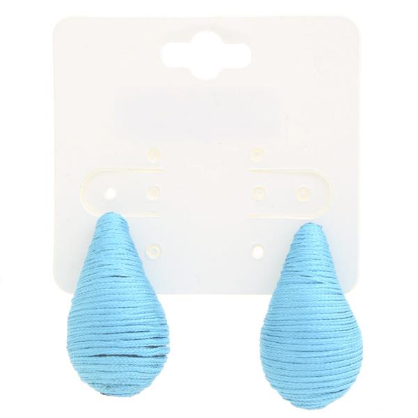 TEARDROP DOME THREAD WRAPPED EARRING