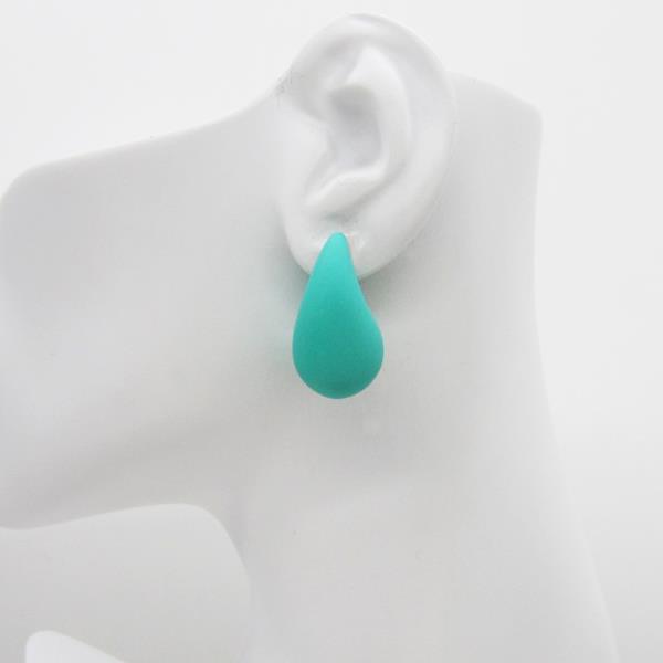 COLOR TEARDROP POST EARRING