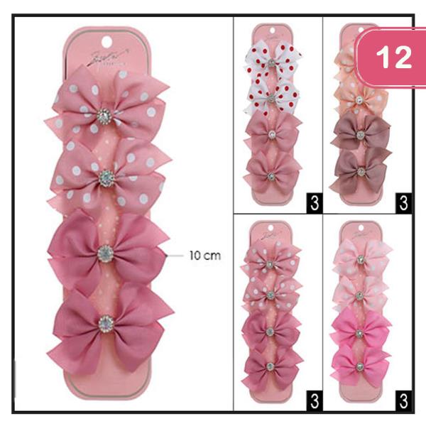 HAIR BOW CLIP (12 UNITS)