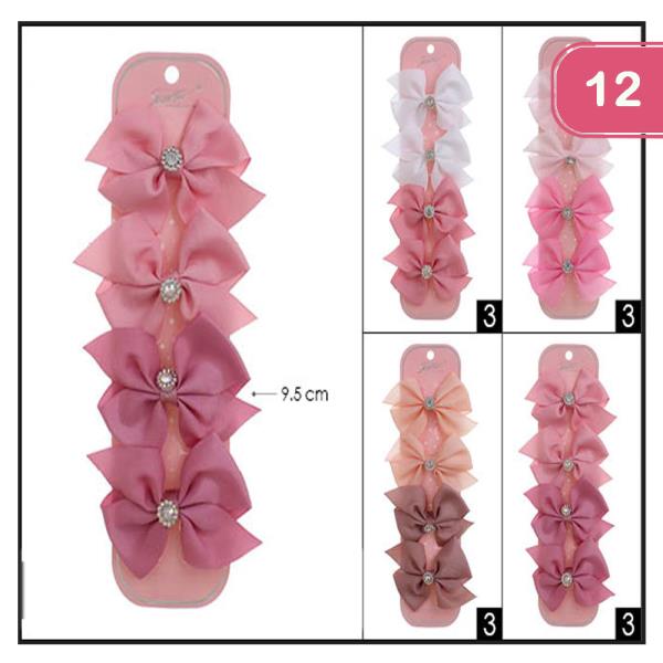 HAIR BOW CLIP (12 UNITS)