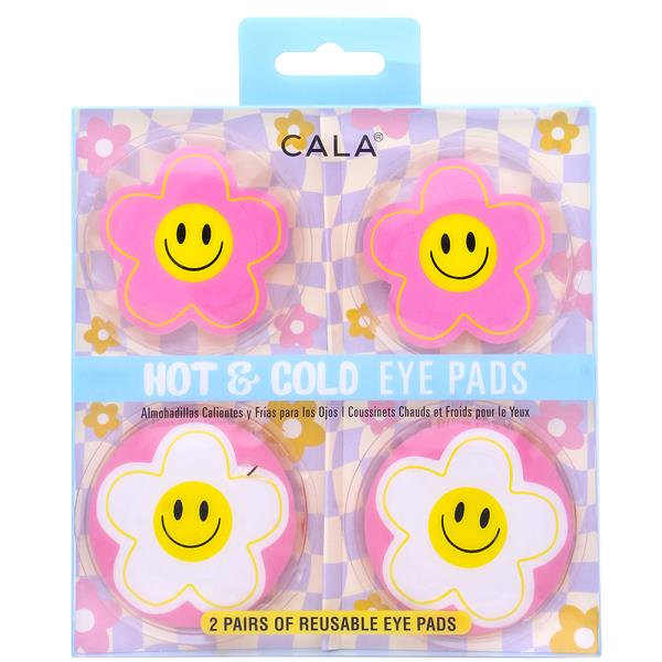 CALA SMILEY FLOWER HOT AND COLD 2 PAIRS REUSABLE EYE PADS SET