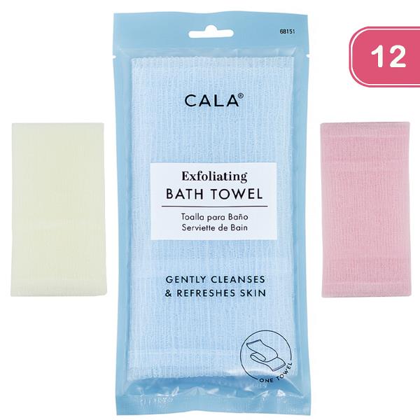 CALA EXFOLIATING BATH TOWEL (12 UNITS)