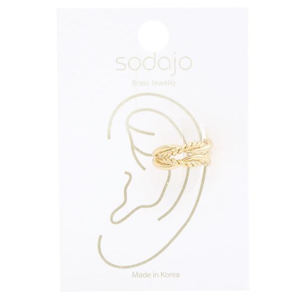 SODAJO GOLD DIPPED  BRAIDED METAL EAR CUFF